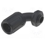 90° angled connector; Thread: metric,outside; polyamide; IP66 HG20-90-M20-PA66 HELLERMANNTYTON