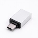 Adapteris iš USB tipo C į USB 3.0, sidabrinis