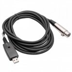 Adapteris - kabelis USB 2.0 kištukas - XLR lizdas 3 kontaktų