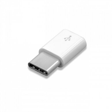 Adapteris iš USB tipo C į Micro USB, baltas