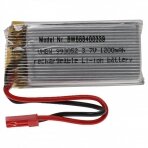 Baterija (akumuliatorius) RC modeliams, žaislams Modellbau 3.7V, Li-Polymer, 1200mAh, JST kištukas, 56x29x10mm