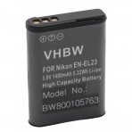 Baterija (akumuliatorius) foto-video kamerai Nikon 3.8 V EN-EL23 1400mAh