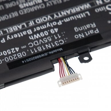 Baterija (akumuliatorius) kompiuteriui Asus ZenBook 14 UX433FN-BP8201T 11.55V 4250mAh 1