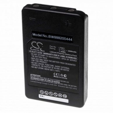 Baterija (akumuliatorius) pramoninio radijo nuotolinio valdymo pultui Autec LK NEO LPM01 3.7V 2000mAh Li-Polymer