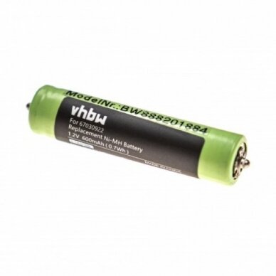 Baterija (akumuliatorius) barzdaskutei Braun Cruzer 1 67030922, NI-MH, 1.2V, 600mAh 1