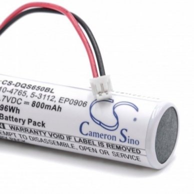 Baterija (akumuliatorius) brūkšninių kodų skaitytuvui Datalogic QS6500BT, QS65 3.7V 800mAh Li-Ion 1