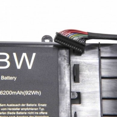 Baterija (akumuliatorius)  Dell Alienware 17 R2,  ANW17-2136SLV 14.8V 6200mAh 1