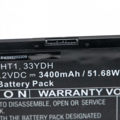 Baterija (akumuliatorius) kompiuteriui Dell Inspiron 7778 15.2V 3400mAh 1