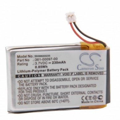 Baterija (akumuliatorius) išmaniesiems laikrodžiams Garmin Fenix 5 3.7V 230mAh