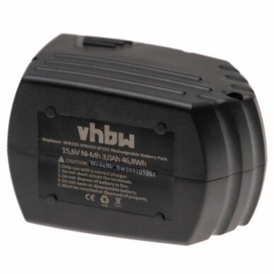 Baterija (akumuliatorius) elektriniam įrankiui Hilti SFB155 15,6V, NI-MH, 3000mAh 1