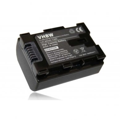 Baterija (akumuliatorius) foto-video kamerai JVC BN-VG107, BN-VG108E 3.6 V 800 mAh