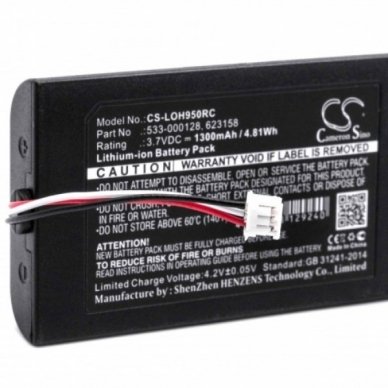 Baterija (akumuliatorius) nuotolinio valdymo pultui Logitech Harmony Elite, 950 3.7V 1300mAh 1