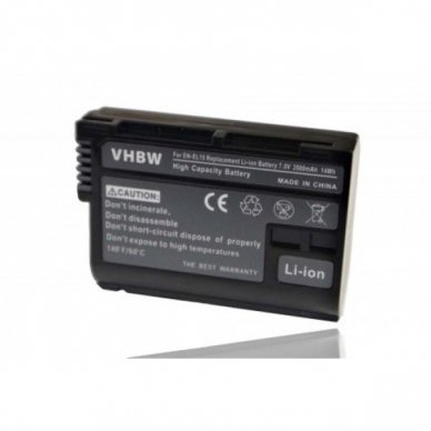 Baterija (akumuliatorius) foto-video kamerai Nikon 7.2 V (7.4 V) EN-EL15 2000mAh 1