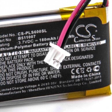 Baterija (akumuliatorius) belaidėms ausinėms Plantronics CS60, HL10 3.7 V 180mAh 1