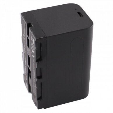Baterija (akumuliatorius) foto-video kamerai Sony NP-F750 7.4V 4000mAh, Micro-USB jungtis 3