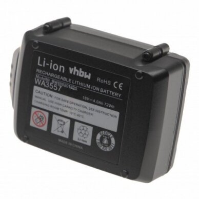 Baterija (akumuliatorius) elektriniam įrankiui Worx WG540 WA3512 18V, Li-Ion, 4000mAh 1