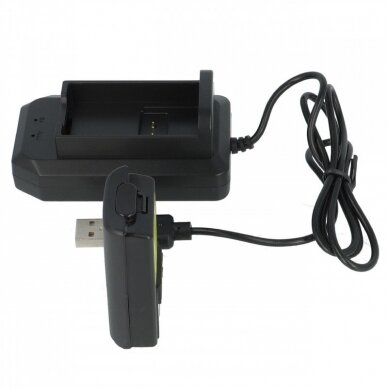 Maitinimo adapteris (kroviklis) USB su baterija nuotolinio valdymo pultui Xbox 360 4800mAh, juodas 2