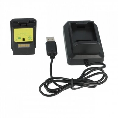 Maitinimo adapteris (kroviklis) USB su baterija nuotolinio valdymo pultui Xbox 360 4800mAh, juodas 4