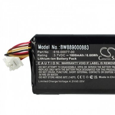Baterija (akumuliatorius) navigacinei sistemai Garmin Zumo 590 590LM 616-00077-00 3.7V 1800mAh 1