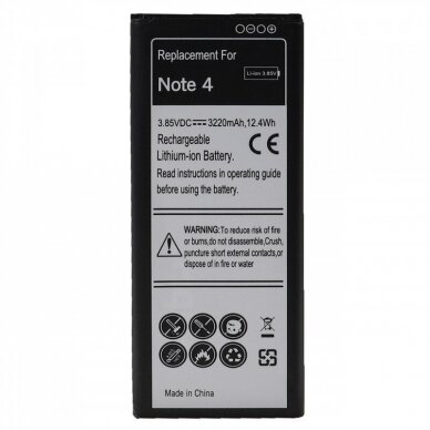 Baterija (akumuliatorius) telefonui EB-BN910BBE Samsung Galaxy Note 4 3.85V 3220mAh