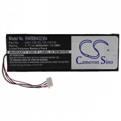 Baterija (akumuliatorius) nuotolinio valdymo pultui URC-CB100 Sonos Controller CR100 3.7V 3600mAh