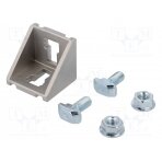 Angle bracket; for profiles; Width of the groove: 10mm; W: 38mm GN960-40-10-40C-MT ELESA+GANTER