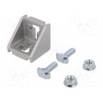 Angle bracket; for profiles; Width of the groove: 10mm; W: 43mm GN960-45-10-45C-MT ELESA+GANTER