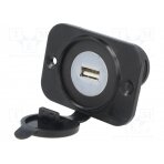 Automotive power supply; USB A socket; Sup.volt: 12÷24VDC; black A13-194APS-BB3 SCI