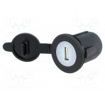 Automotive power supply; USB A socket; Sup.volt: 12÷24VDC; black A13-204A-BB3 SCI