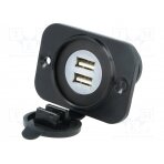 Automotive power supply; USB A socket x2; Sup.volt: 12÷24VDC A13-194BPS-BB3 SCI