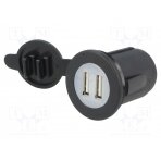 Automotive power supply; USB A socket x2; Sup.volt: 12÷24VDC A13-204B-BB3 SCI