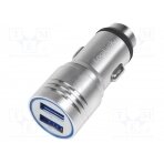 Automotive power supply; USB A socket x2; Sup.volt: 12÷24VDC PA0228 LOGILINK
