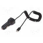 Automotive power supply; USB A socket,USB C plug; 5V/3.4A QOLTEC-50142 QOLTEC