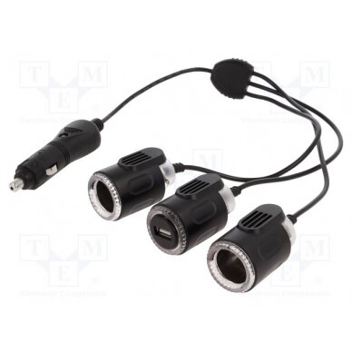 Automotive power supply; car lighter socket x2,USB A socket A13-75170U1702-W1 SCI 1