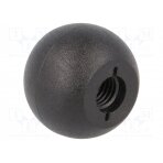 Ball knob; Ø: 25mm; Int.thread: M8; 12mm DIN319-KT-25-M8-C ELESA+GANTER