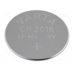 Battery: lithium; 3V; CR2016,coin; 90mAh; non-rechargeable BAT-CR2016/VA VARTA MICROBATTERY