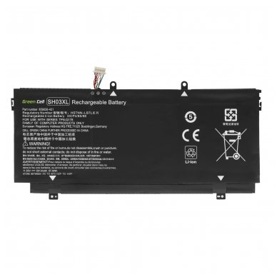 Baterija (akumuliatorius) GC SH03XL HP Spectre x360 13-AC 13-W 13-W050NW 13-W071NW 11.55V 5013mAh 1