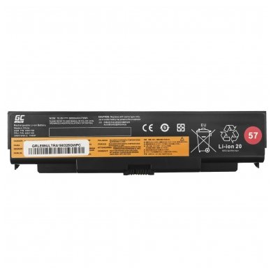 Baterija (akumuliatorius) GC ULTRA kompiuteriui Lenovo ThinkPad T440p T540p W540 W541 L440 L540 10.8V (11.1V) 6800mAh 1
