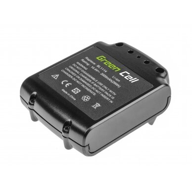 Baterija (akumuliatorius) elektriniam įrankiui Black&Decker ASD14KB ASD14K ASL148 ASL148KB EGBL14KB ASL146 EGBL14K 2Ah 14.4V 2