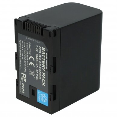 Baterija (akumuliatorius) foto-video kamerai JVC GY-HC500 GY-HC500E GY-HC500SPC 7.4V 7800mAh 1