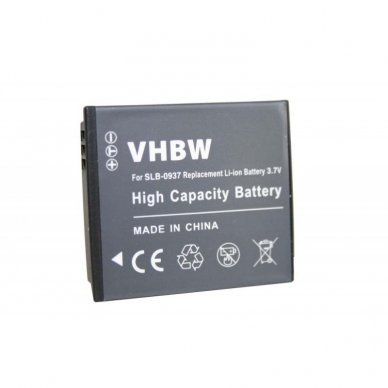 Baterija (akumuliatorius) foto-video kamerai Samsung SLB-0937 3.7 V 600 mAh