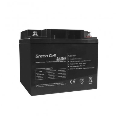 Baterija (akumuliatorius) GC UPS (AGM; VRLA) 12V 40Ah