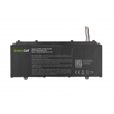 Baterija (akumuliatorius) kompiuteriui Acer Aspire S 13 S5-371 S5-371T Swift 5 SF514-51 Chromebook R 13 CB5-312T 11.1V (10.8V) 4600mAh 3