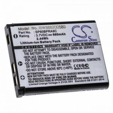 Baterija (akumuliatorius) Sony Bluetooth Laser Mouse VGP-BMS77 3.7V 660mAh