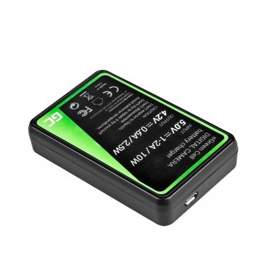 Baterijos (akumuliatoriaus) kroviklis GC BC-CSN skirtas Sony NP-BN1, Cyber-Shot DSC-QX10 DSC-QX100 DSC-TF1 DSC-TX10 DSC-W530 DSC-W650 DSC-W800 2.5W 4.2V 0.6A 1