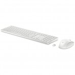 Belaidė klaviatura ir pelė (komplektas) HP 650 Wireless Keyboard and Mouse Combo 4R016AA#ABB US balta