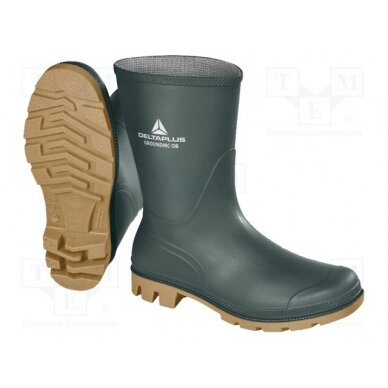 Boots; Size: 43; green; PVC; bad weather,slip; medium height DEL-GROUNDMCOBSR43 DELTA PLUS 1