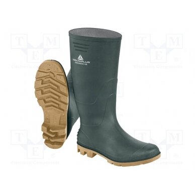 Boots; Size: 44; green; PVC; bad weather,slip; high DEL-GROUNDHCOBSR44 DELTA PLUS 1