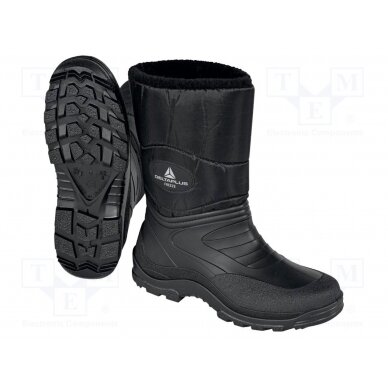 Boots; Size: 45; black; PVC; bad weather,temperature; furlined DEL-FREEZE45 DELTA PLUS
