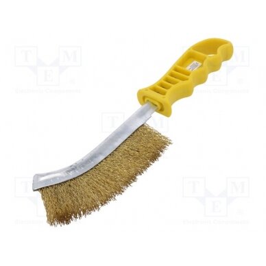 Brush; wire; brass; plastic; 265mm; Number of rows: 1 WF2716000 WOLFCRAFT 1